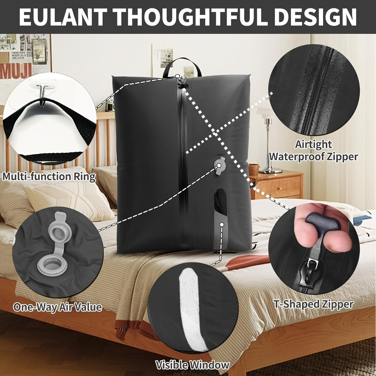 Reusable Vacuum Compression Travel Bags