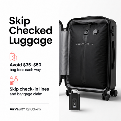 AirVault™ — Twice the Clothes. Zero Checked Bags.