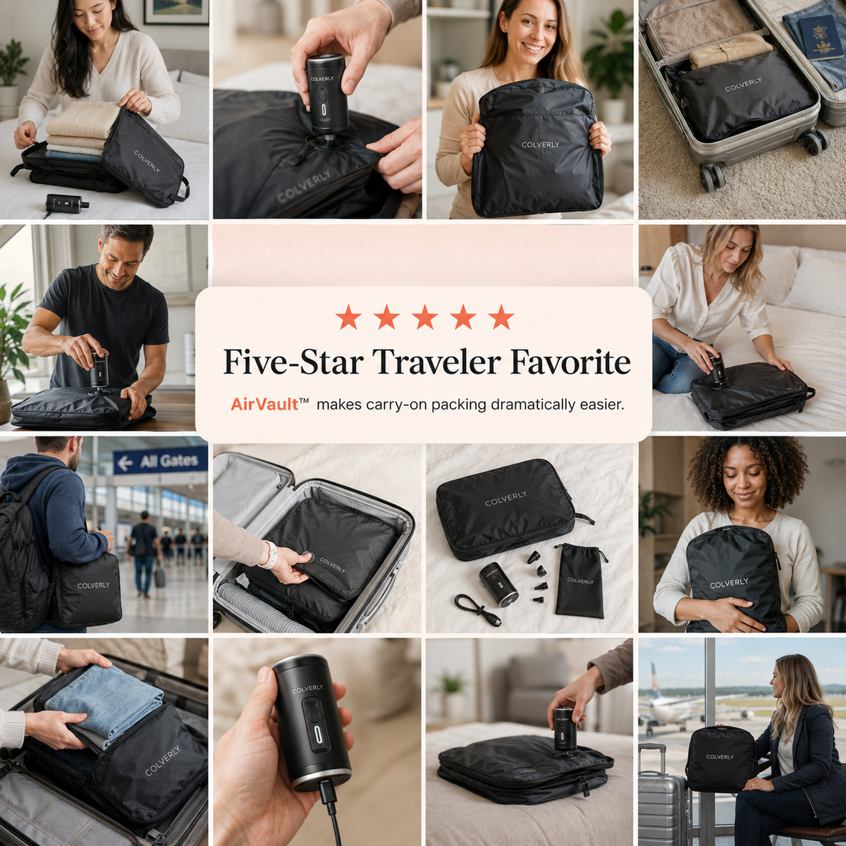 AirVault™ — Twice the Clothes. Zero Checked Bags.