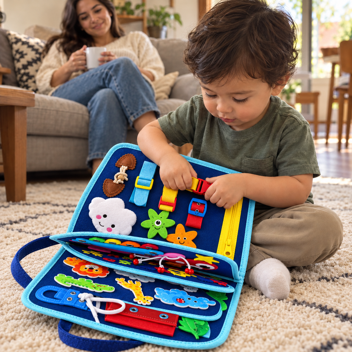 Libro Sensorial Montessori — La misma paz para ti. Mucho más aprendizaje para él.